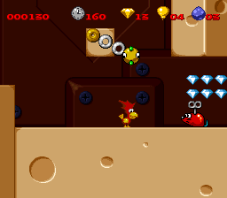Super Alfred Chicken (USA) In game screenshot